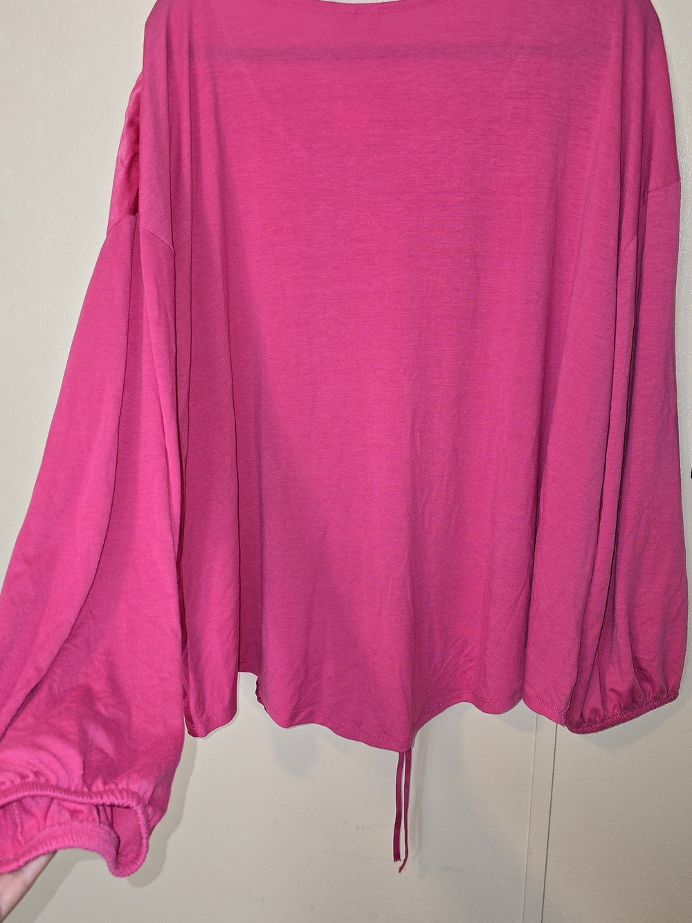 Cato Ruched Front Pink Plus Top - Picture 2 of 6
